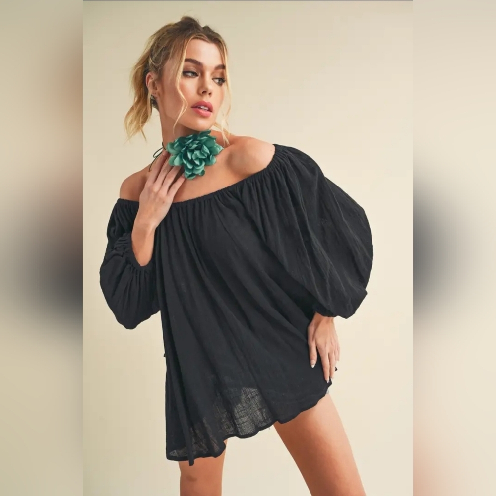 Off the shoulder tunic top - Picture 4 of 5